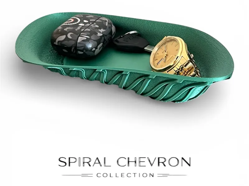 Abstract Catch All - Spiral Chevron Collection