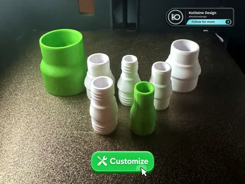 Adaptador: Parametric Hose & Pipe Adapter – Custom Size — referencia de MakerWorld