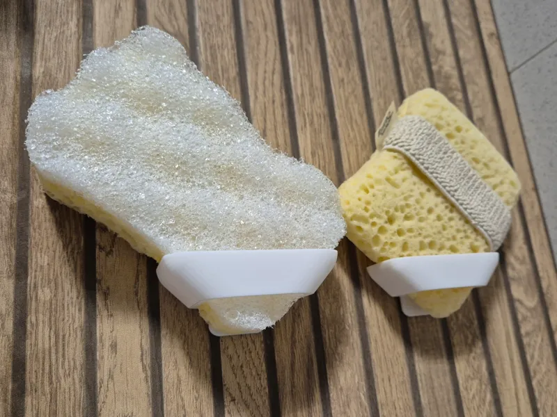 Wall mounted bath sponge holder