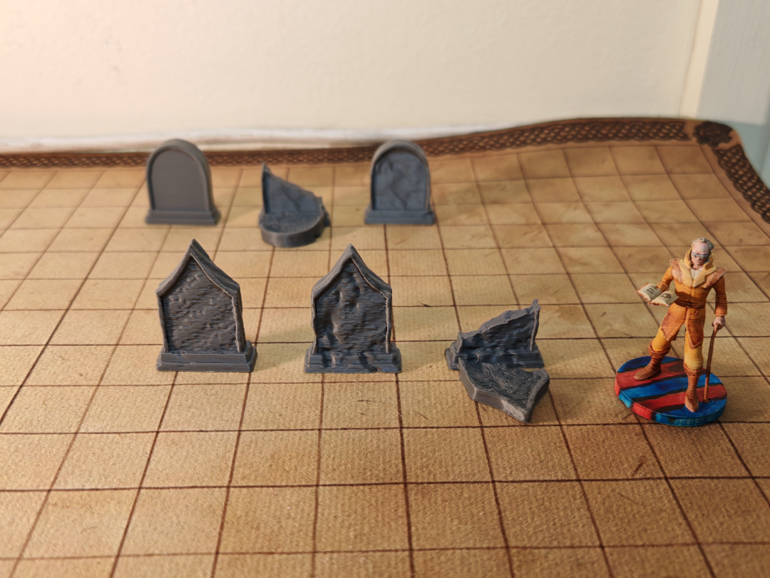 DnD Gravestone - 3 D&D headstone variants  - TTRPG