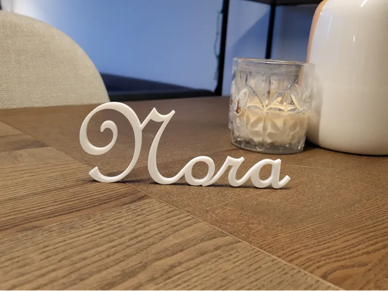 3D Printable Name Display (Nora)