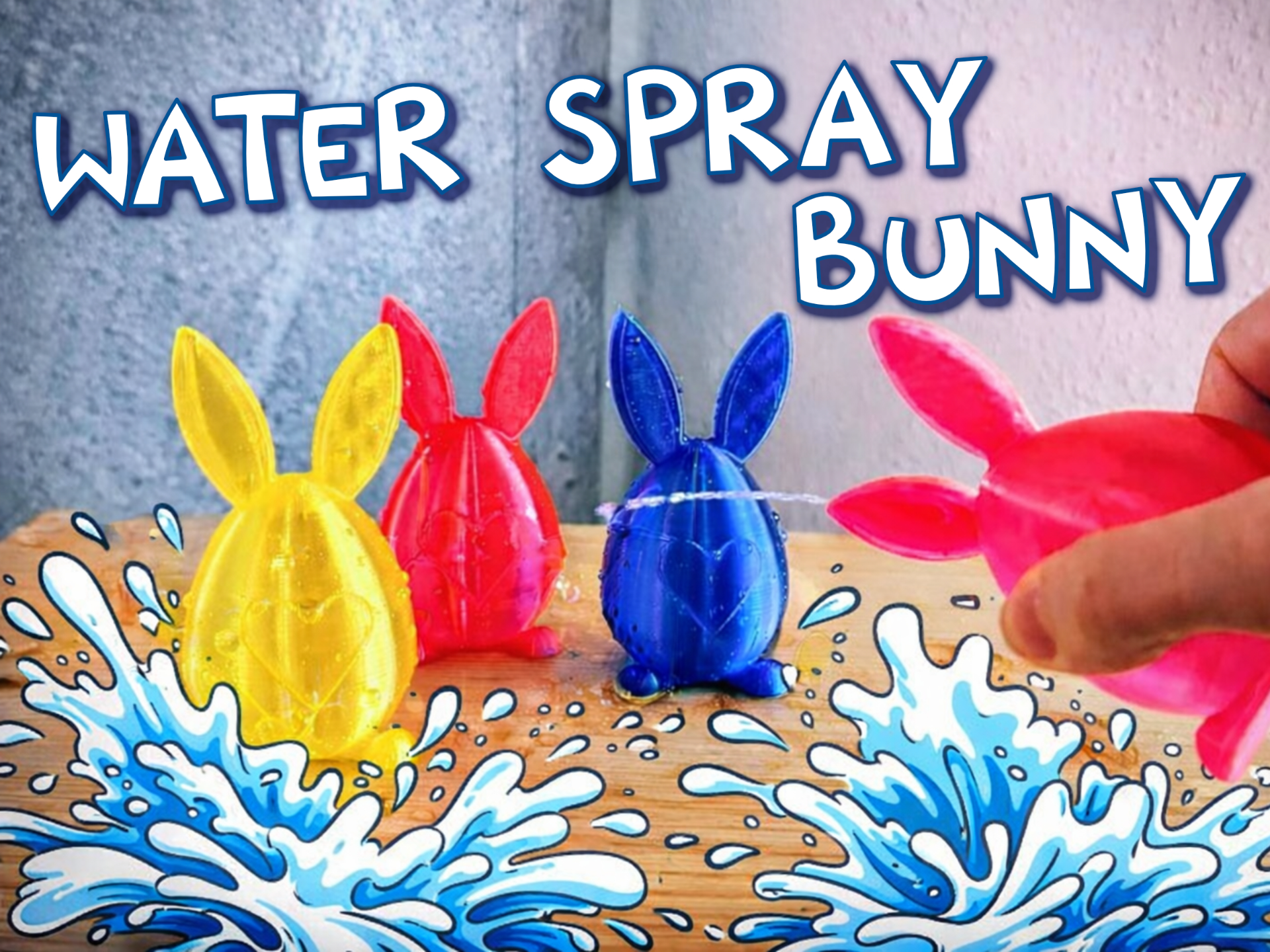 Funny Water Spray Bunny Fidget Toy for TPU