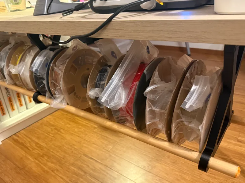 Under-Table Filament Rack