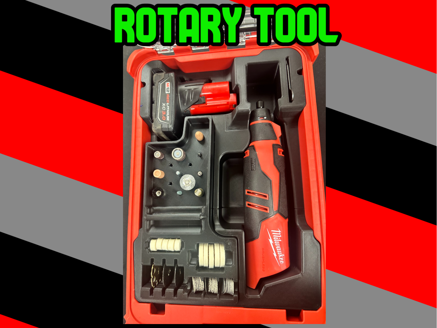 Milwaukee Packout Insert - M12 Rotary Tool 3D model
