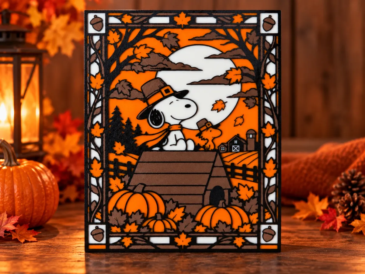 Snoopy Thanksgiving Charlie Brown Wall Art - Free 3D Print Model ...
