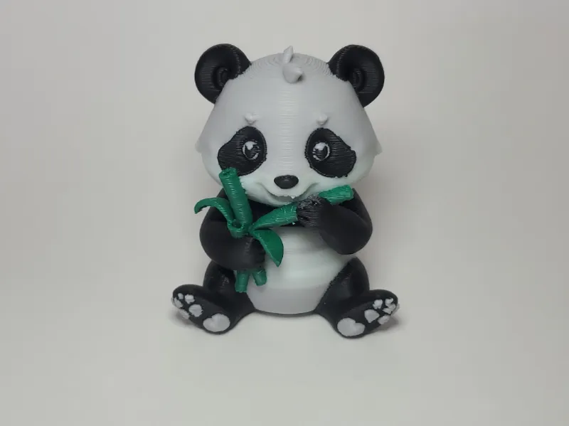 Cute Baby Panda Eating Bamboo