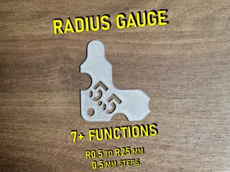 Radius / Fillet gauge R0.5 - R25 (multifunctional)