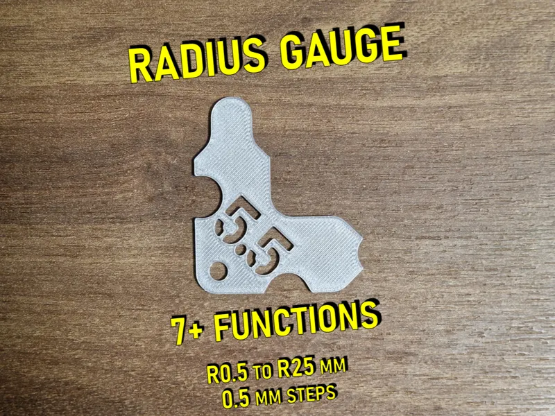 Radius / Fillet gauge R0.5 - R25 (multifunctional)