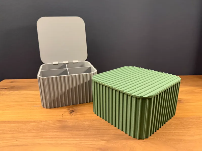Modern Tea Box / Organizer with 4 Compartments