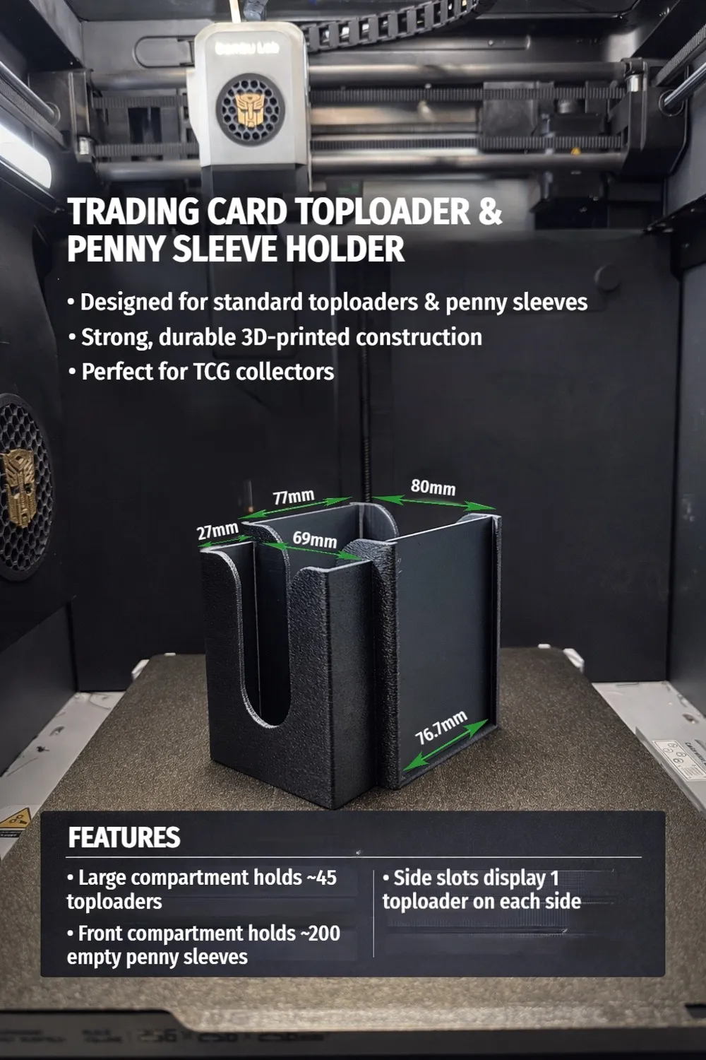 TRADING CARD TOPLOADER & PENNY SLEEVE HOLDER - Free 3D Print Model ...