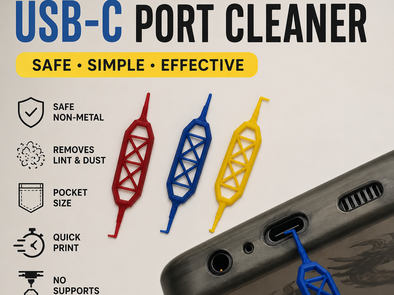 USB-C Port Cleaning Tool – Pocket Lint Remover