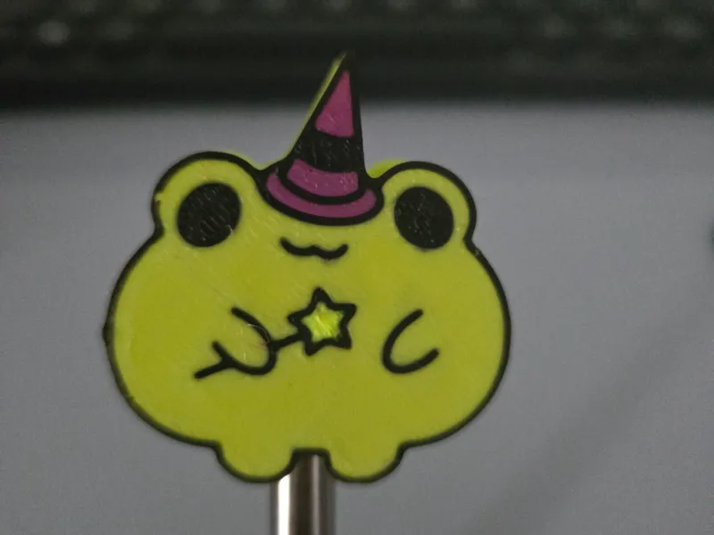 Witchy Frog Straw Topper