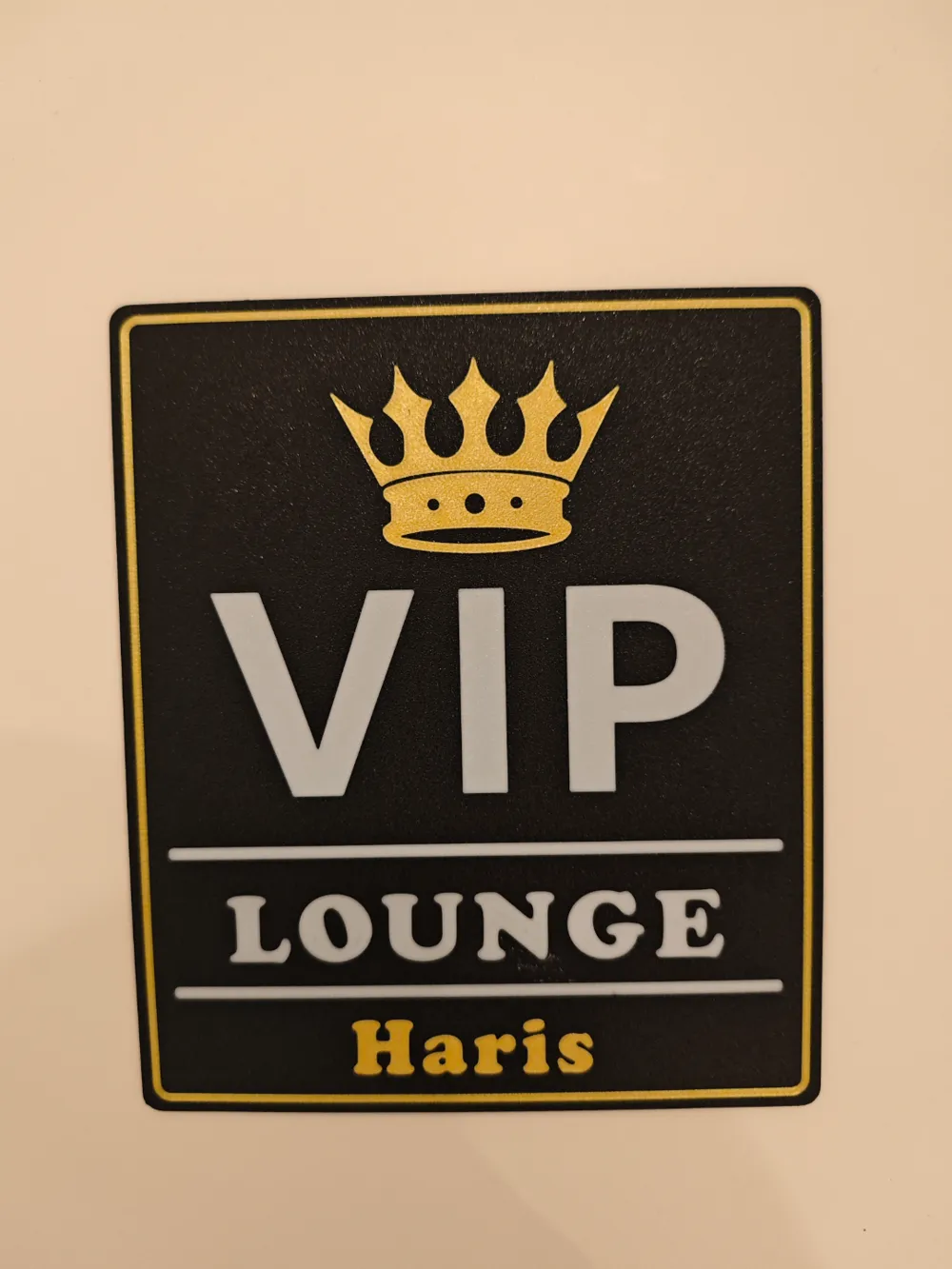 VIP Lounge door sign-Custom with Bambu Studio by HL3dDesign - MakerWorld