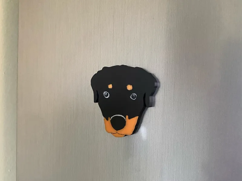 Rottweiler puppy fridge magnet 