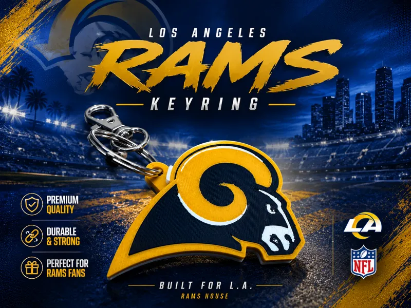 Los Angeles NFL TEAM Keyring - NFL Team Key Chain