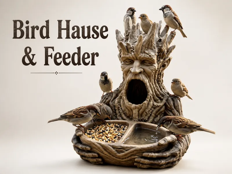 Tree Guardian Garden Bird House & Feeder
