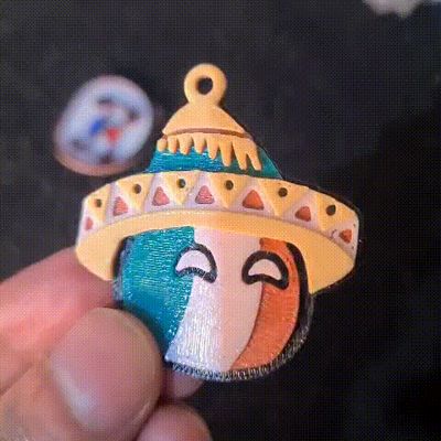 Mexico Emoji-style Keychain (no AMS required)