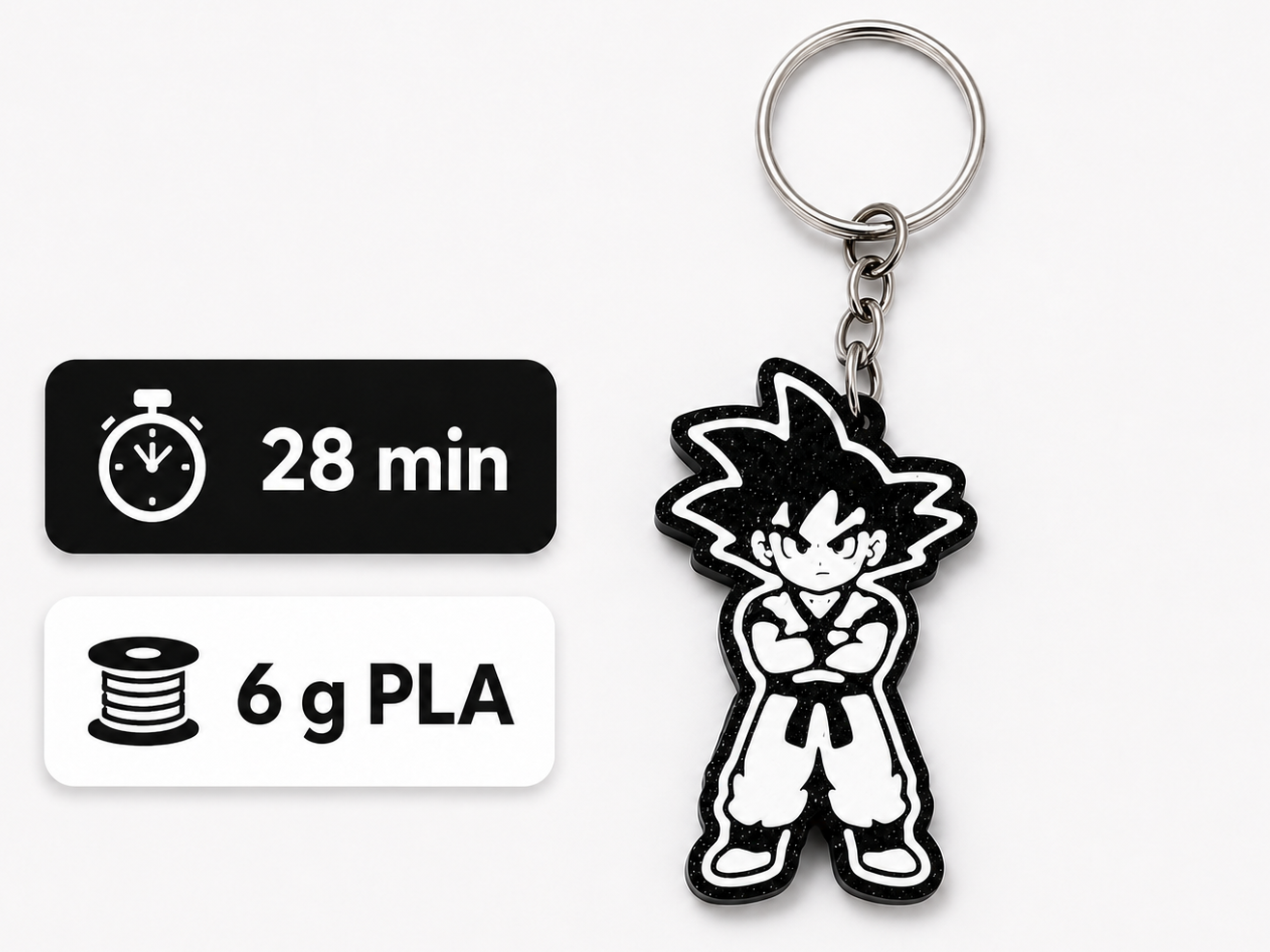 Llavero de Goku Niño – 2D / Multicolor