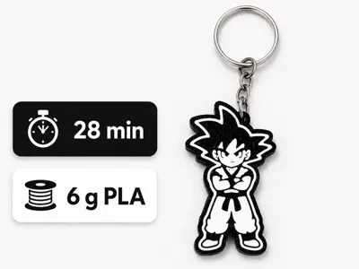 Kid Goku Keychain – 2D / Multicolor