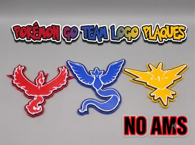 Pokemon Go Team Logo Plaques - No AMS