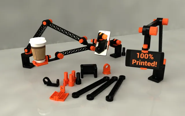 Flexible & sturdy phone arm (100% Printed)
