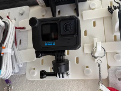 GoPro Mount for Skadis with 3-Way Pivot Arm