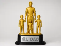 Trophy Dad + 3 sons100% size 0.08mm Layer height