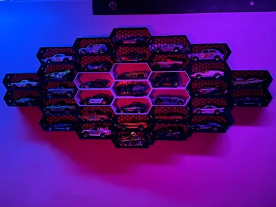 Honeycomb Toy Car Display (No Adhesive)