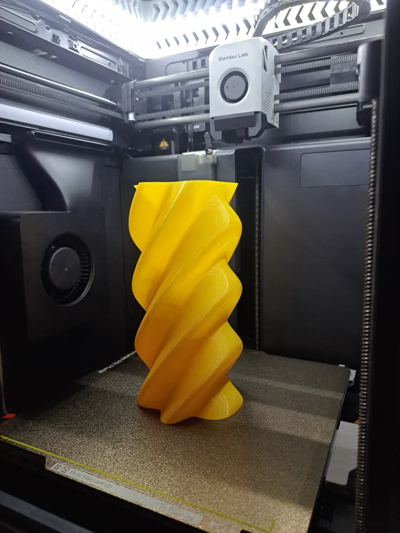Spiral diagonal vase