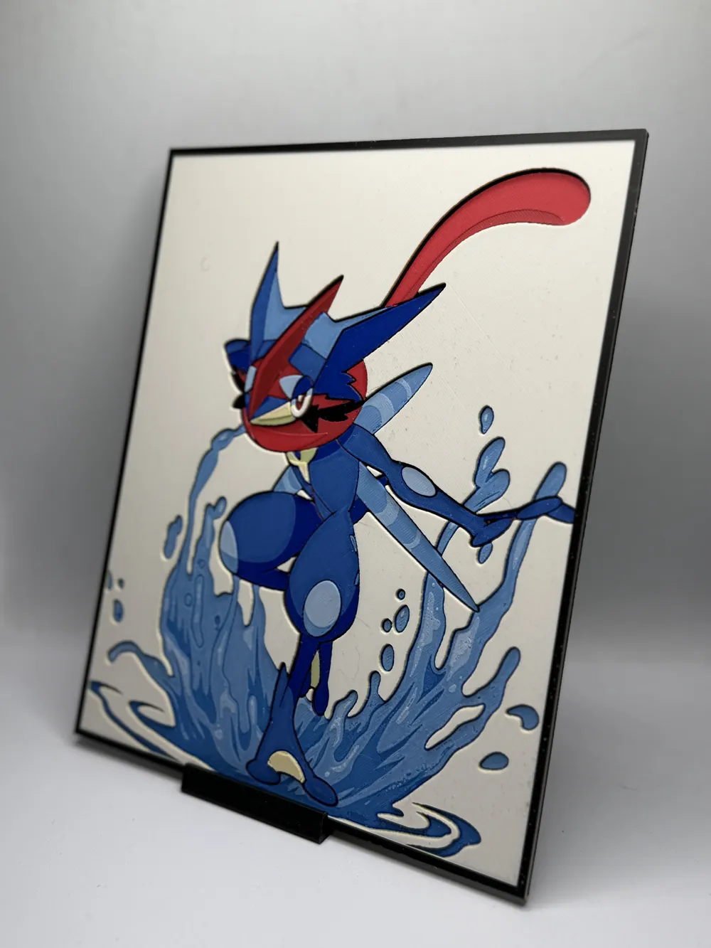 Pokemon Hueforge - Greninja Splash - Free 3D Print Model - MakerWorld