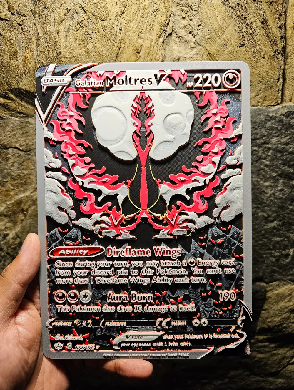 Galarian Moltres V #177 Pokmon Card Hueforge - Free 3D Print Model - MakerWorld Galarian Moltres V #177 Pokmon Card Hueforge - Free 3D Print Model - MakerWorld