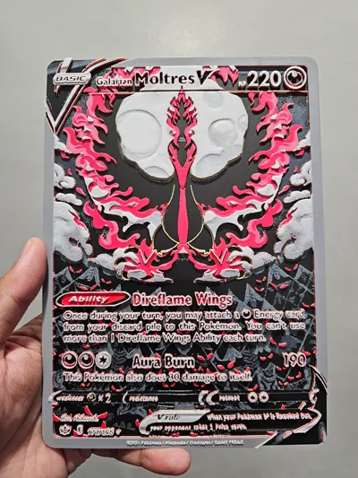 Galarian Moltres V #177 Pokmon Card Hueforge - Free 3D Print Model -  MakerWorld