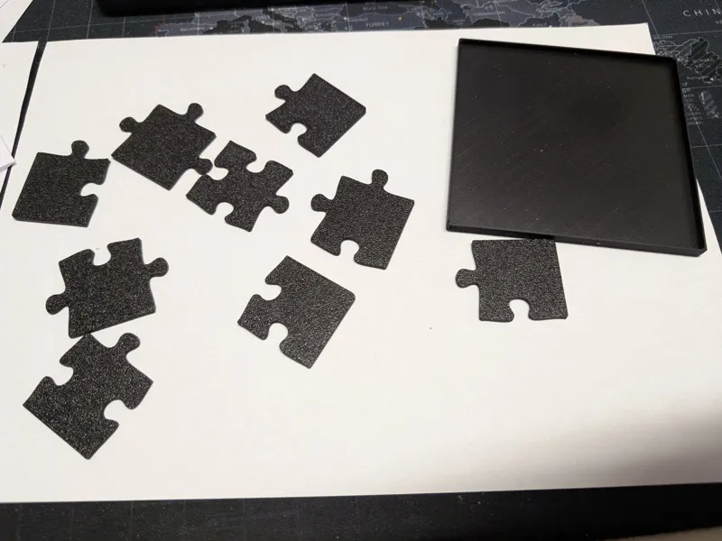 Jigsaw puzzle 3x3 100mmx100mm with little box