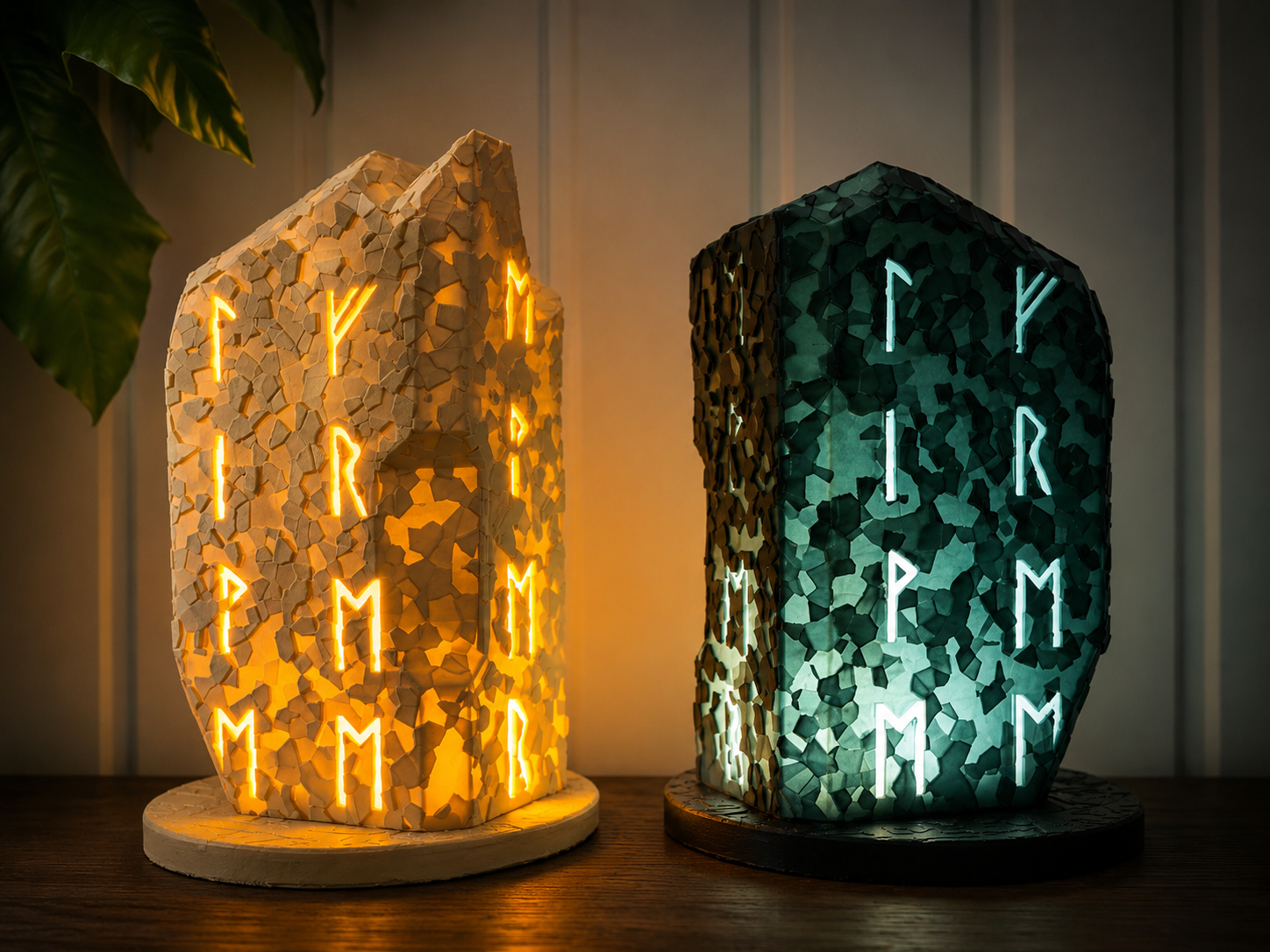 Nordic Rune Crystal Lamp
