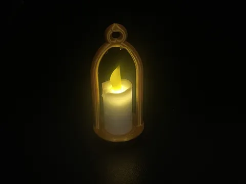 Glowing christmas candle earring with LED view 2