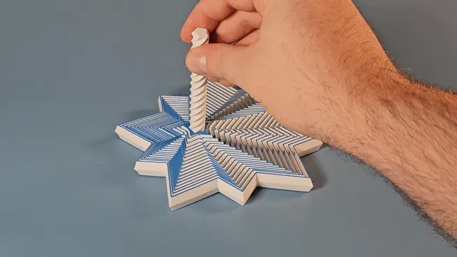 Star shaped Fidget (with handle) view 2