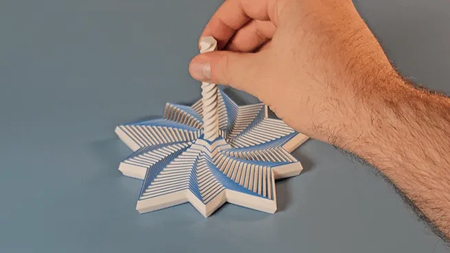 Star shaped Fidget (with handle) view 3