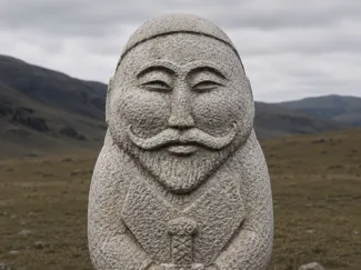 Turkic Balbal Warrior Statue