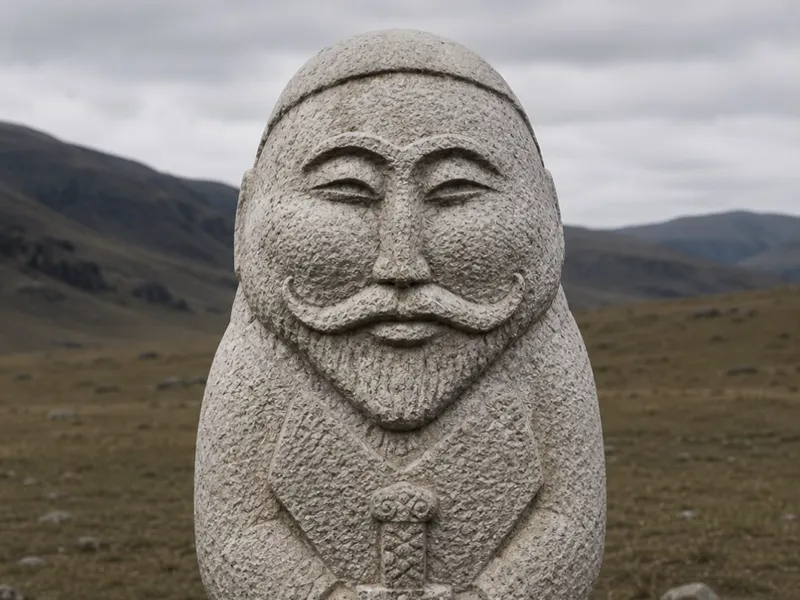 Turkic Balbal Warrior Statue