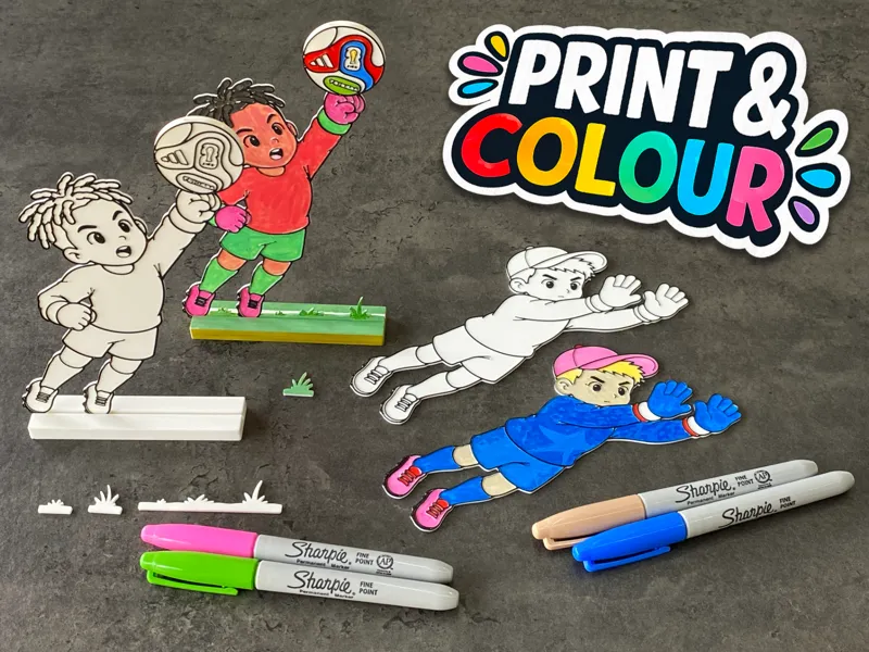 World Cup Football – Goal Keepers - Print & Colour