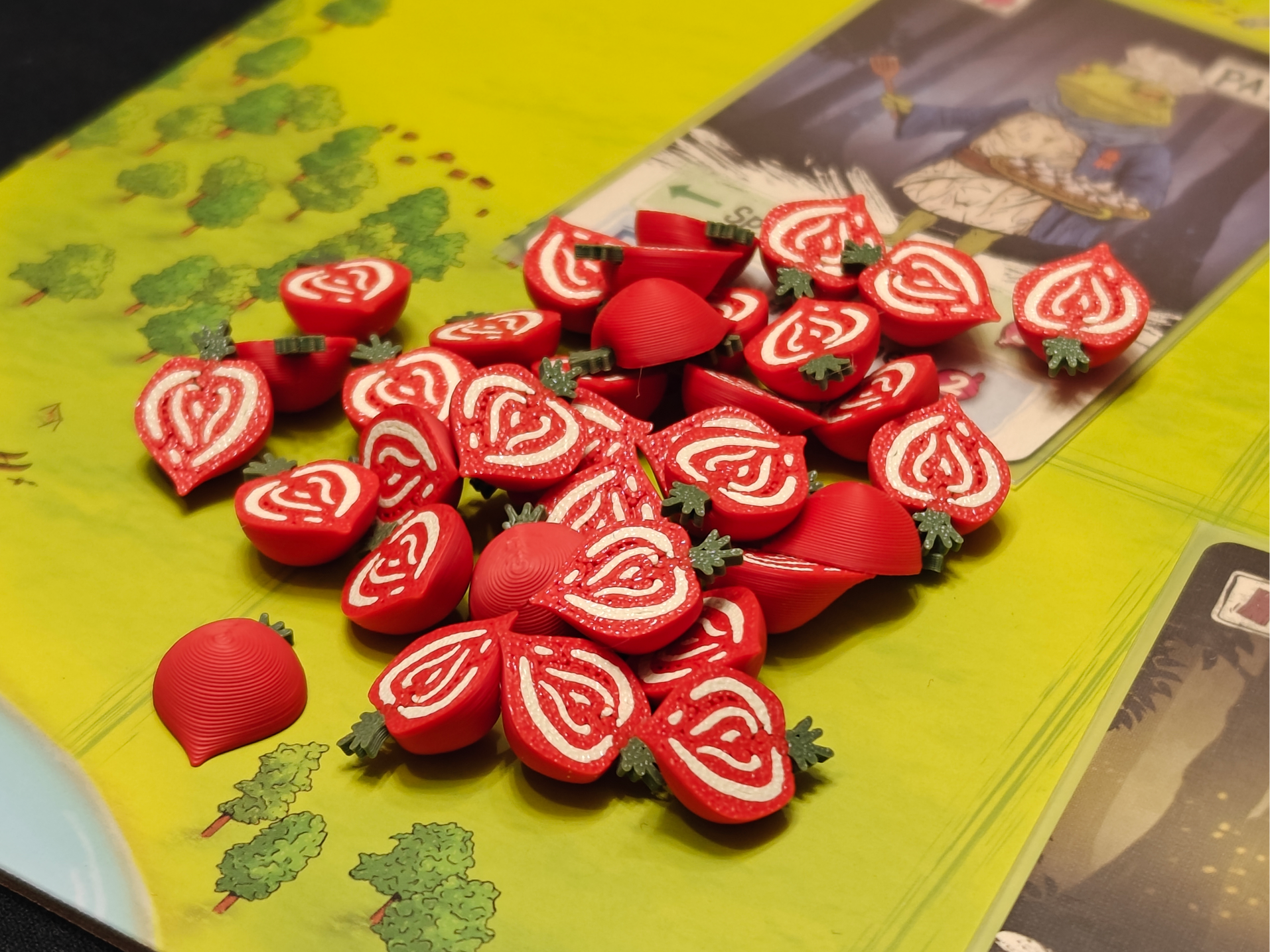 Food resource board game token radish emberleaf