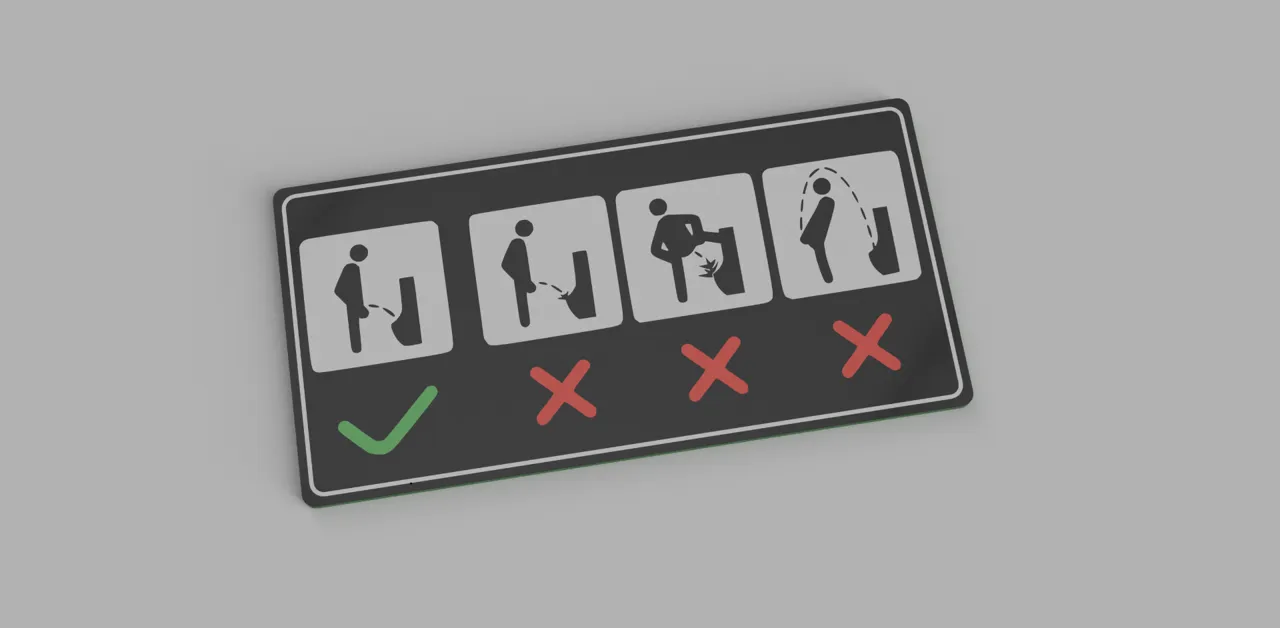 WC Toilet Funny Sign view 2