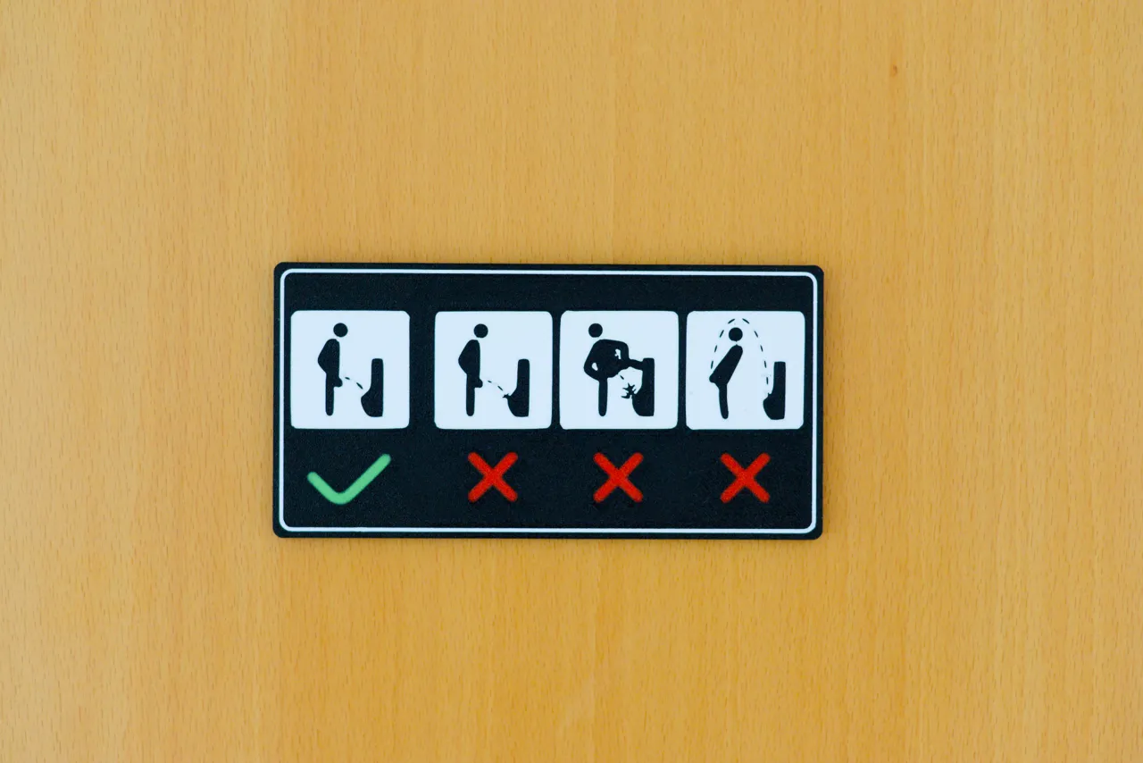WC Toilet Funny Sign view 3