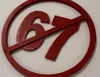 67 sign with stand.