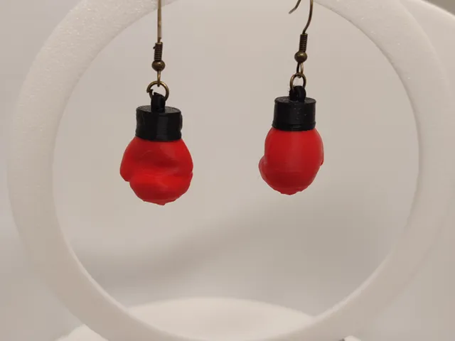 Pendientes guante boxeo