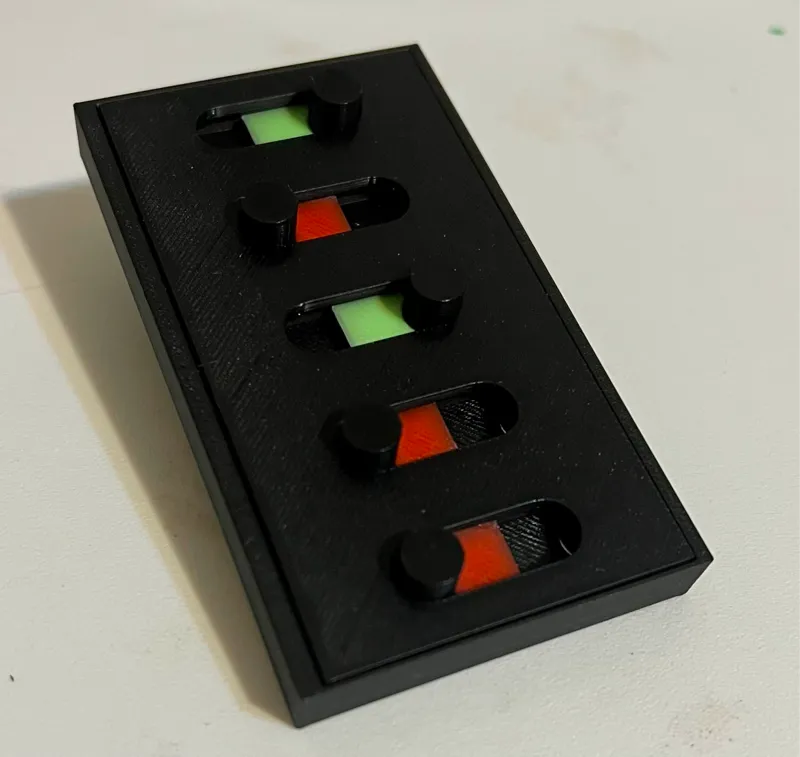 Magnetic assisted checklist / fidget switches