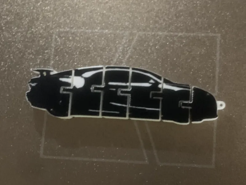 Flexi Bugatti Chiron fidget toy keychain