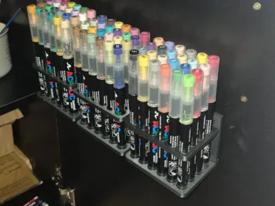 Modular Acrylic Pen Holder - Wall Mount and Desk