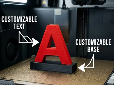 Pro Alphabet Stand: Customizable 3D Text