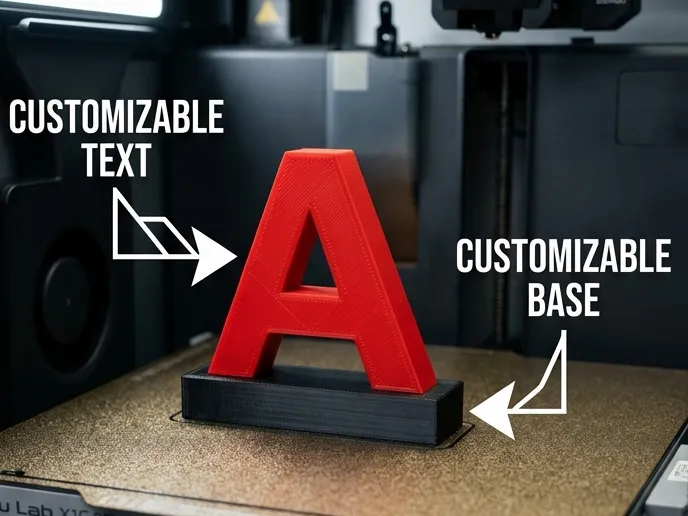 Pro Alphabet Stand: Customizable 3D Text